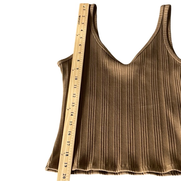 Reformation Chocolate Ribbed Tank Top - Picture 3 of 6